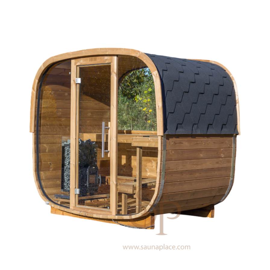 Aurora Square Glass Outdoor Sauna | Heritage Sauna® – The Sauna Place