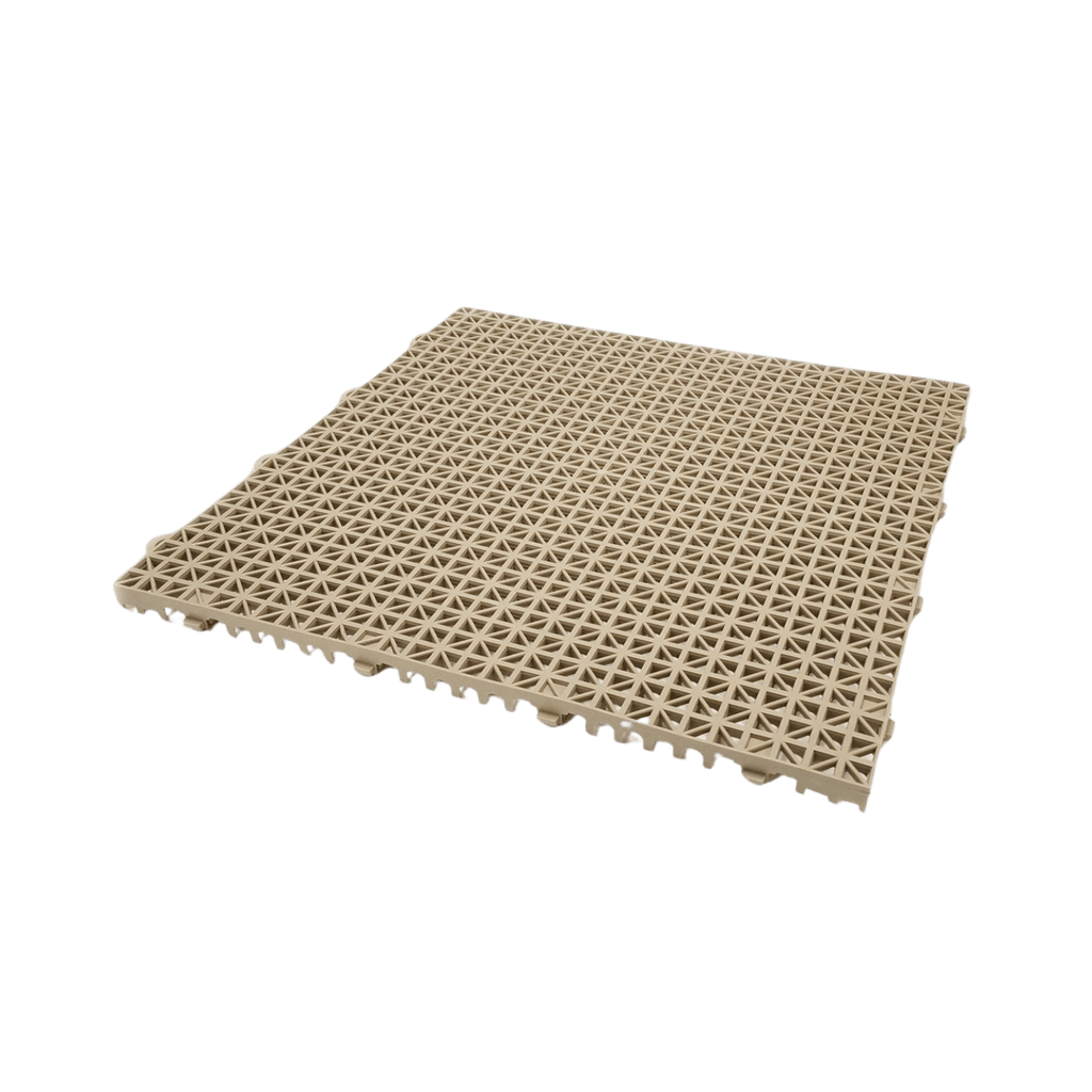 Superdek plastic non-slip floor tiles - TAN | The Sauna Place