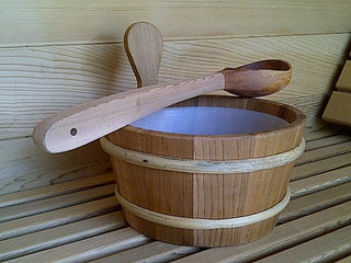 1 Gallon Cedar Sauna Bucket with Cedar Dipper | The Sauna Place