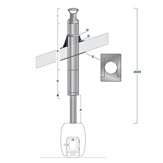 Barrel Chimney Kit 78.7" | HUUM