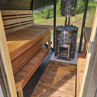 Lux Vulcano 6-Person Barrel Sauna | Heritage Sauna®