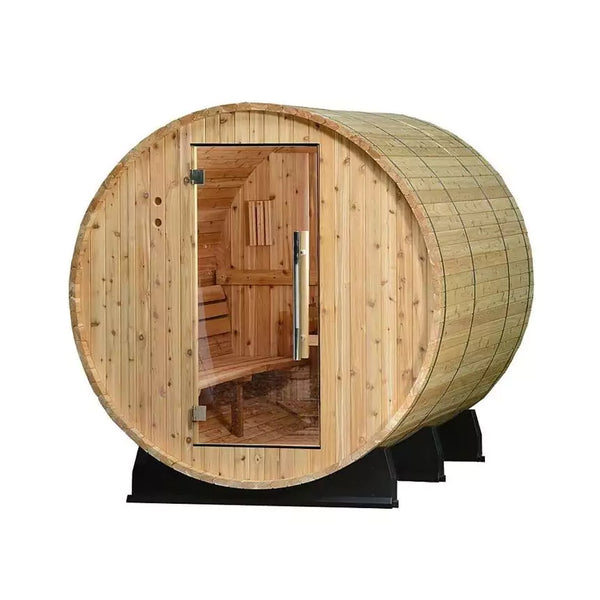 Almost Heaven 6′ x 7′ Kenova 4-6 person Barrel Sauna – The Sauna Place