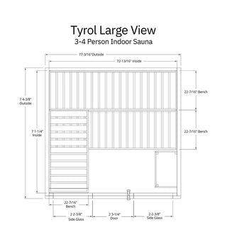 Almost Heaven Tyrol Indoor Sauna