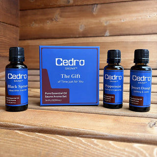 Cedro Sauna™ Aroma Gift Set – Three Luxury Sauna Essential Oils