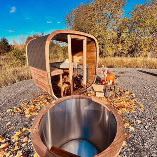 Aurora Square Glass Outdoor Sauna | Heritage Sauna®