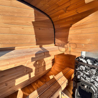 Aurora Square Wood 2-3 Person Outdoor Sauna | Heritage Sauna®