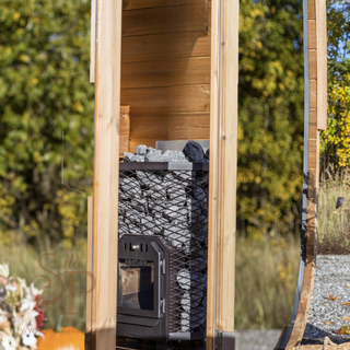 Aurora Square Mirror Outdoor Sauna | Heritage Sauna®