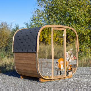 Aurora Square Mirror Outdoor Sauna | Heritage™ – The Sauna Place