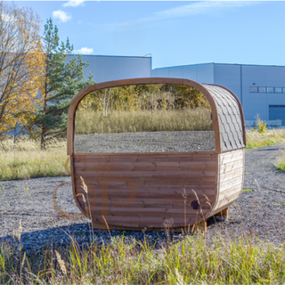 Aurora Square Mirror Outdoor Sauna | Heritage Sauna®