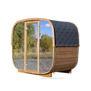 Aurora Square Mirror Outdoor Sauna | Heritage™ – The Sauna Place Aurora Square Mirror Outdoor Sauna | Heritage™ – The Sauna Place