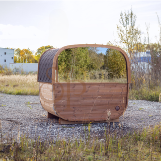 Aurora Square Mirror Outdoor Sauna | Heritage Sauna®