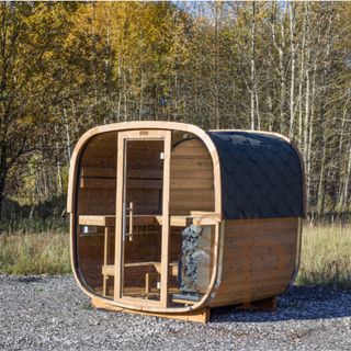 Aurora Square Wood 2-3 Person Outdoor Sauna | Heritage Sauna®