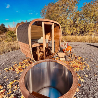 Aurora Square Wood 2-3 Person Outdoor Sauna | Heritage Sauna®