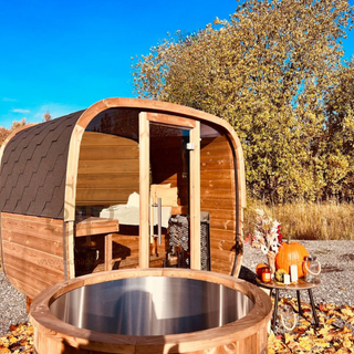 Aurora Square Wood 2-3 Person Outdoor Sauna | Heritage Sauna®
