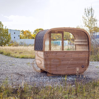 Aurora Square Glass Outdoor Sauna | Heritage Sauna®