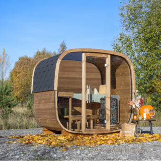 Aurora Square Wood 2-3 Person Outdoor Sauna | Heritage Sauna®
