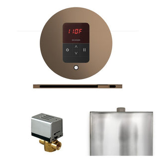 MrSteam Basic Butler Steam Shower Control Package with Round iTempo Control and Linear Steamhead - Nouveau Bronze