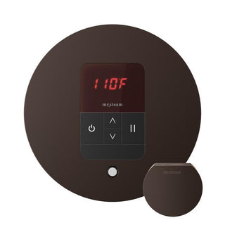 MrSteam Basic Butler Steam Shower Control Package with Round iTempo Control and Steamhead - Oil-Rubbed Bronze