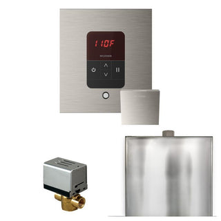 MrSteam Basic Butler Steam Shower Control Package with Square iTempo Control and Steamhead - Brushed Nickel