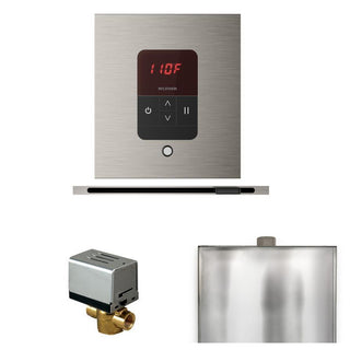 MrSteam Basic Butler Steam Shower Control Package with Square iTempo Control and Linear Steamhead - Brushed Nickel