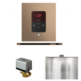 MrSteam Basic Butler Steam Shower Control Package with Square iTempo Control and Linear Steamhead - Nouveau Bronze