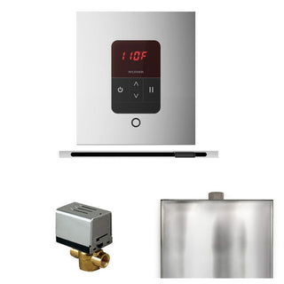 MrSteam Basic Butler Steam Shower Control Package with Square iTempo Control and Linear Steamhead - Polished Chrome