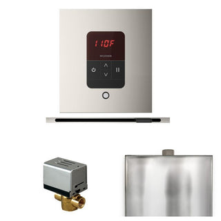 MrSteam Basic Butler Steam Shower Control Package with Square iTempo Control and Linear Steamhead - Polished Nickel