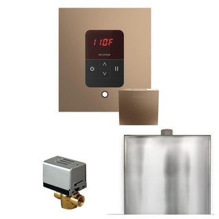 MrSteam Basic Butler Steam Shower Control Package with Square iTempo Control and Steamhead - Nouveau Bronze