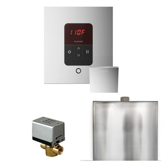 MrSteam Basic Butler Steam Shower Control Package with Square iTempo Control and Steamhead - Polished Chrome