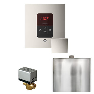 MrSteam Basic Butler Steam Shower Control Package with Square iTempo Control and Steamhead - Polished Nickel