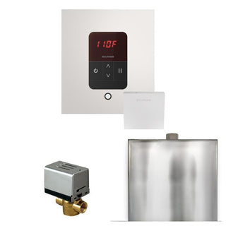 MrSteam Basic Butler Steam Shower Control Package with Square iTempo Control and Steamhead - White