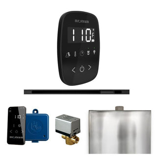 MrSteam ButlerFlex Steam Shower Control Package with TempoFlex Control and Linear Steamhead - Black - Matte Black
