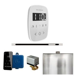 MrSteam ButlerFlex Steam Shower Control Package with TempoFlex Control and Linear Steamhead - White - White