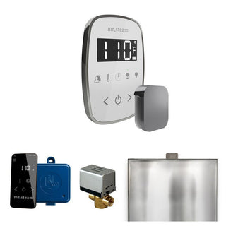 MrSteam ButlerFlex Steam Shower Control Package with TempoFlex Control and Steamhead in Black Brushed Bronze - White - Brilliant Black