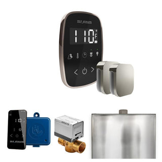 MrSteam ButlerFlex Max Steam Shower Control Package with TempoFlex Control and Steamhead - Black - Polished Nickel