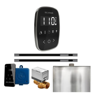 MrSteam ButlerFlex Max Steam Shower Control Package with TempoFlex Control and Linear Steamhead - Black - Brilliant Black
