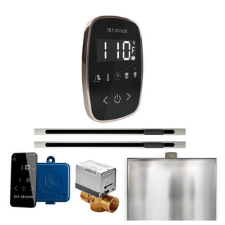 MrSteam ButlerFlex Max Steam Shower Control Package with TempoFlex Control and Linear Steamhead - Black - Polished Nickel