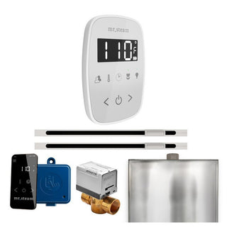 MrSteam ButlerFlex Max Steam Shower Control Package with TempoFlex Control and Linear Steamhead - White - White