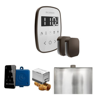 MrSteam ButlerFlex Max Steam Shower Control Package with TempoFlex Control and Steamhead - White - Oil-Rubbed Bronze