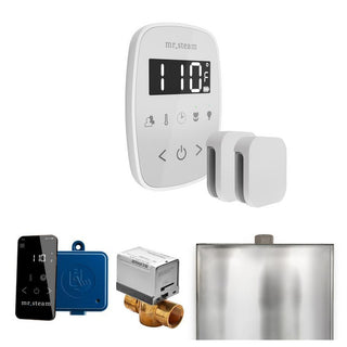 MrSteam ButlerFlex Max Steam Shower Control Package with TempoFlex Control and Steamhead - White - White