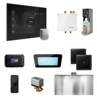 MrSteam Bliss Steam Shower Control Package with iSteamX Control and Steamhead - Black - Brushed Nickel