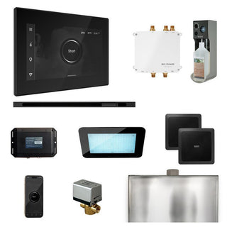 MrSteam Bliss Steam Shower Control Package with iSteamX Control and Linear Steamhead - Black - Matte Black