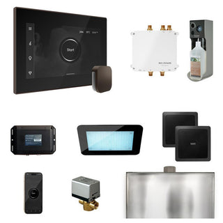 MrSteam Bliss Steam Shower Control Package with iSteamX Control and Steamhead - Black - Oil-Rubbed Bronze