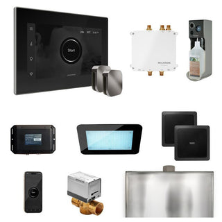 MrSteam Bliss Max Steam Shower Control Package with iSteamX Control and Steamhead - Black - Brilliant Black