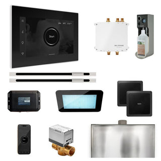MrSteam Bliss Max Steam Shower Control Package with iSteamX Control and Linear Steamhead - Black - White