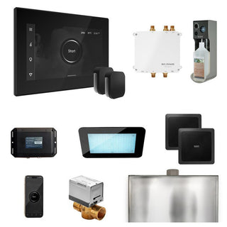 MrSteam Bliss Max Steam Shower Control Package with iSteamX Control and Steamhead - Black - Matte Black
