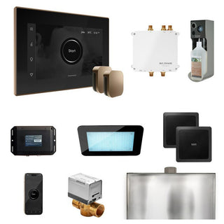MrSteam Bliss Max Steam Shower Control Package with iSteamX Control and Steamhead - Black - Nouveau Bronze