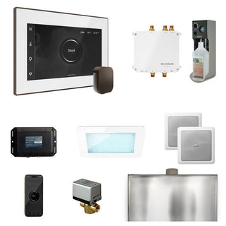 MrSteam Bliss Steam Shower Control Package with iSteamX Control and Steamhead - White - Oil-Rubbed Bronze