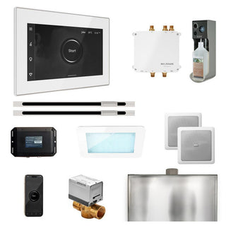 MrSteam Bliss Max Steam Shower Control Package with iSteamX Control and Linear Steamhead - White - White