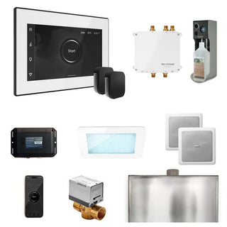 MrSteam Bliss Max Steam Shower Control Package with iSteamX Control and Steamhead - White - Matte Black